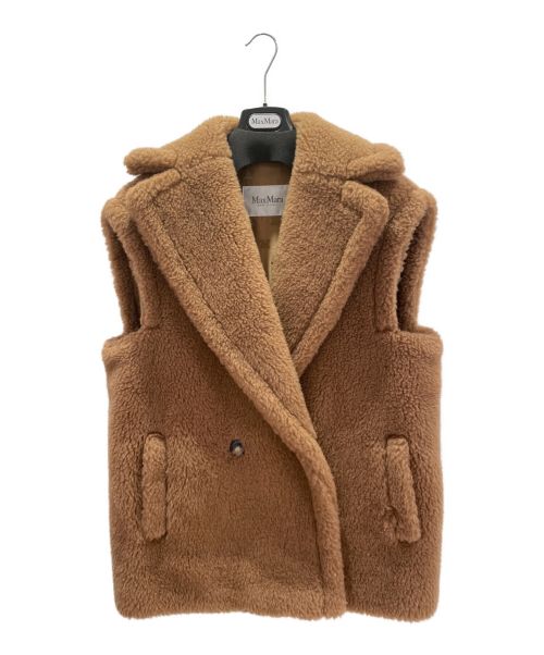 MaxMara（マックスマーラ）MaxMara (マックスマーラ) テディベアベスト キャメル サイズ:Ｓの古着・服飾アイテム