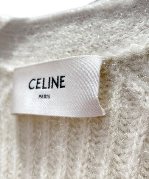 CELINE（セリーヌ）CELINE (セリーヌ) モヘアシルクニットカーディガン サイズ:XSの古着・服飾アイテム