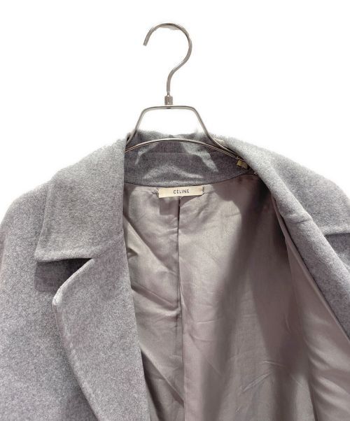 CELINE（セリーヌ）CELINE (セリーヌ) カシミヤボタンレスコート グレー サイズ:38の古着・服飾アイテム