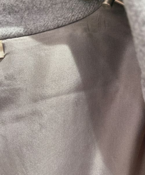 CELINE（セリーヌ）CELINE (セリーヌ) カシミヤボタンレスコート グレー サイズ:38の古着・服飾アイテム