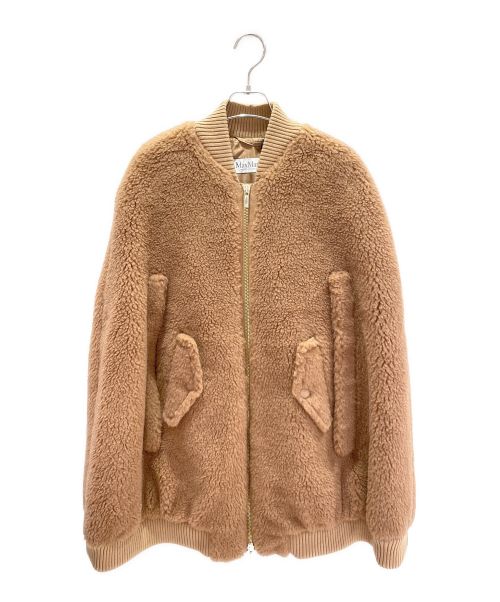 MaxMara（マックスマーラ）MaxMara (マックスマーラ) JUGLASテディベアケープ キャメル サイズ:S 未使用品の古着・服飾アイテム