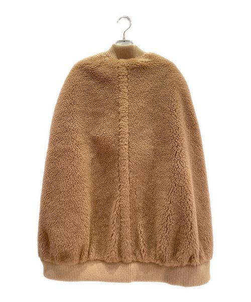 MaxMara（マックスマーラ）MaxMara (マックスマーラ) JUGLASテディベアケープ キャメル サイズ:S 未使用品の古着・服飾アイテム