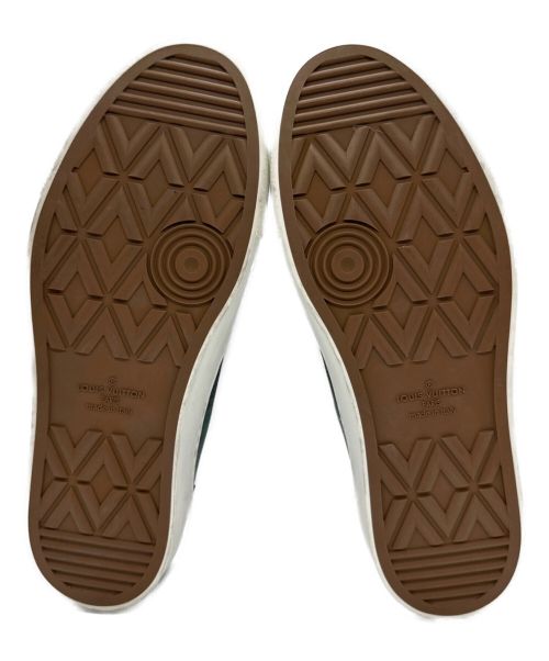 LOUIS VUITTON（ルイ ヴィトン）LOUIS VUITTON (ルイ ヴィトン) タトゥーライン ダミエグラフィット ハイカット スニーカー グリーン×ネイビー サイズ:8 1/2の古着・服飾アイテム