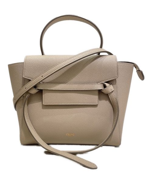 CELINE（セリーヌ）CELINE (セリーヌ) ナノベルトバッグ ベージュの古着・服飾アイテム
