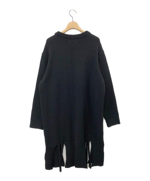 malamute（マラミュート）malamute (マラミュート) ダブルスリットプルオーバーニット ブラック サイズ:Fの古着・服飾アイテム