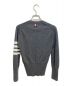 Thom Browne (トムブラウン) 4BAR ストライプ クラシックVネック カシミヤカーディガン グレー サイズ:38：37800円
