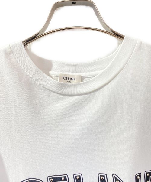 CELINE（セリーヌ）CELINE (セリーヌ) 21SS スタッズ付きルーズTシャツ ホワイト サイズ:Sの古着・服飾アイテム