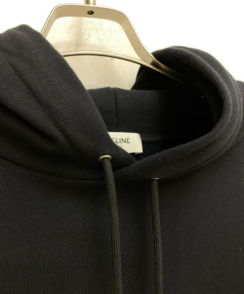 CELINE（セリーヌ）CELINE (セリーヌ) フラッグフーディ /コットンフリース ブラック サイズ:Sの古着・服飾アイテム