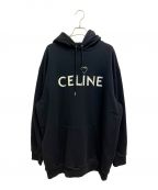CELINEセリーヌ）の古着「ルーズフーディ/アーティストプリント」｜ブラック