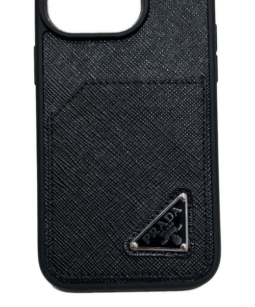 PRADA（プラダ）PRADA (プラダ) サフィアーノレザー iPhone14 Pro用カバー サイズ:iPhone14の古着・服飾アイテム