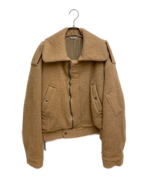 AURALEE（オーラリー）AURALEE (オーラリー) BRUSHED BABY CAMEL MELTON BLOUSON(ブラッシュドベイビーキャメルメルトンブルゾン) キャメル サイズ:3の古着・服飾アイテム