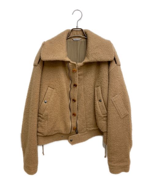 AURALEE（オーラリー）AURALEE (オーラリー) BRUSHED BABY CAMEL MELTON BLOUSON(ブラッシュドベイビーキャメルメルトンブルゾン) キャメル サイズ:3の古着・服飾アイテム