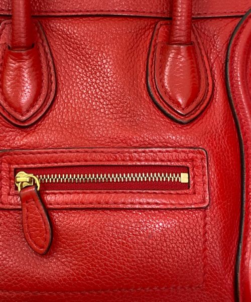 CELINE（セリーヌ）CELINE (セリーヌ) ラゲージナノ/2WAYショルダーバッグ レッドの古着・服飾アイテム