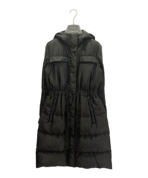 PRADA（プラダ）PRADA (プラダ) ミンクカラーロングダウンコート ブラック サイズ:36の古着・服飾アイテム