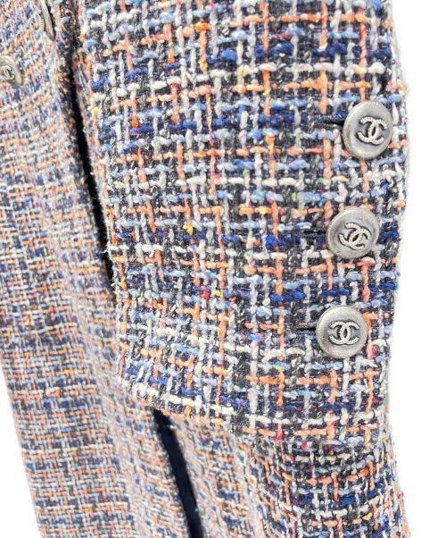 CHANEL（シャネル）CHANEL (シャネル) ツイードタキシードコート サイズ:36の古着・服飾アイテム