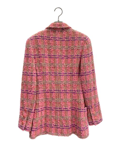 CHANEL（シャネル）CHANEL (シャネル) ツイードテーラードジャケット ピンク サイズ:36の古着・服飾アイテム