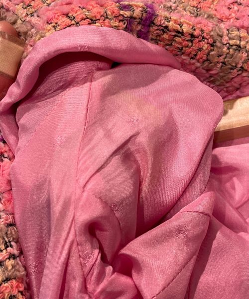 CHANEL（シャネル）CHANEL (シャネル) ツイードテーラードジャケット ピンク サイズ:36の古着・服飾アイテム