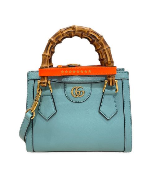 GUCCI（グッチ）GUCCI (グッチ) ダイアナミニトートバッグ スカイブルー サイズ:ミニの古着・服飾アイテム