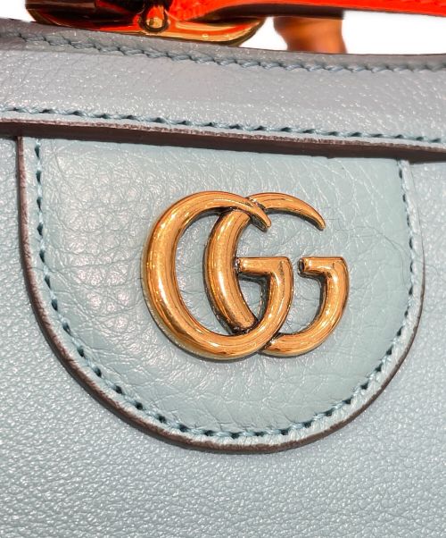 GUCCI（グッチ）GUCCI (グッチ) ダイアナミニトートバッグ スカイブルー サイズ:ミニの古着・服飾アイテム
