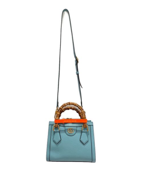 GUCCI（グッチ）GUCCI (グッチ) ダイアナミニトートバッグ スカイブルー サイズ:ミニの古着・服飾アイテム