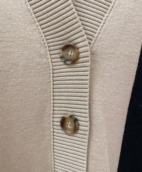 BURBERRY LONDON ENGLAND（バーバリー ロンドン イングランド）BURBERRY LONDON ENGLAND (バーバリー ロンドン イングランド) ロゴジャガードカーディガン ベージュ サイズ:XXSの古着・服飾アイテム