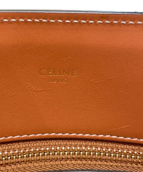CELINE（セリーヌ）CELINE (セリーヌ) スモール バーティカルカバ ブラウン×ホワイト サイズ:スモールの古着・服飾アイテム