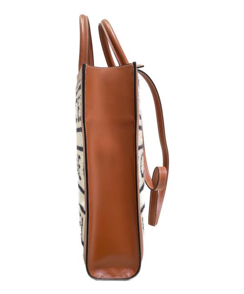 CELINE（セリーヌ）CELINE (セリーヌ) スモール バーティカルカバ ブラウン×ホワイト サイズ:スモールの古着・服飾アイテム
