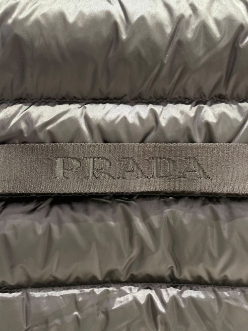 PRADA（プラダ）PRADA (プラダ) ベルト付きダウンコート ブラック サイズ:42の古着・服飾アイテム