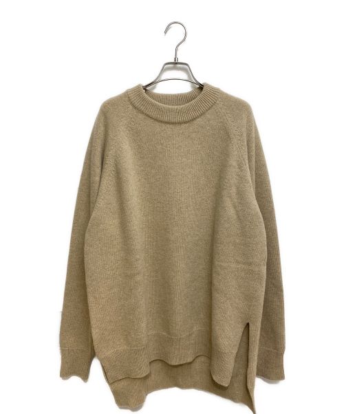 JIL SANDER（ジルサンダー）JIL SANDER (ジルサンダー) スリットニット ベージュ サイズ:46の古着・服飾アイテム