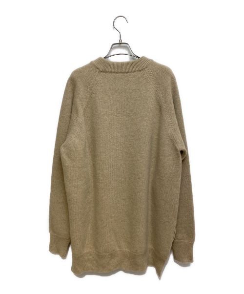 JIL SANDER（ジルサンダー）JIL SANDER (ジルサンダー) スリットニット ベージュ サイズ:46の古着・服飾アイテム