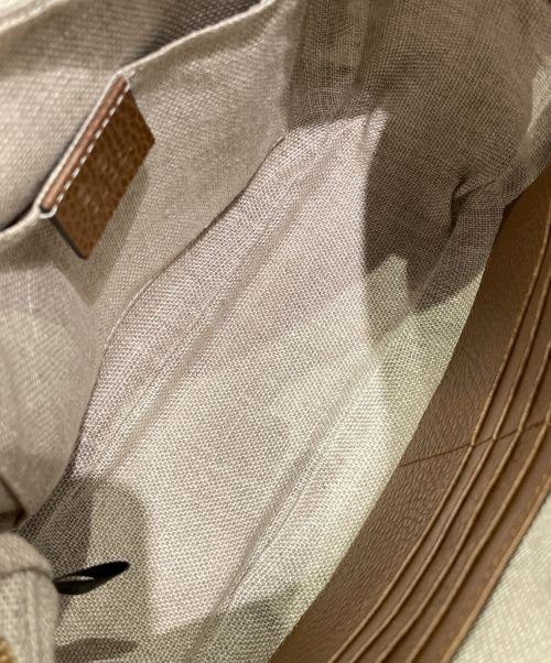 GUCCI（グッチ）GUCCI (グッチ) GGキャンバスショルダーバッグ ブラウンの古着・服飾アイテム