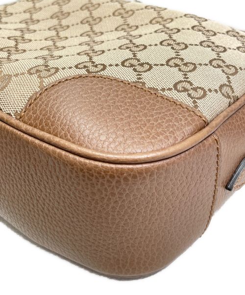 GUCCI（グッチ）GUCCI (グッチ) GGキャンバスショルダーバッグ ブラウンの古着・服飾アイテム
