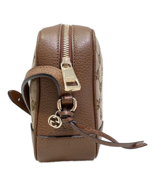 GUCCI（グッチ）GUCCI (グッチ) GGキャンバスショルダーバッグ ブラウンの古着・服飾アイテム