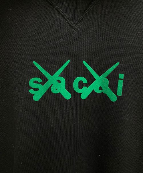 sacai（サカイ）sacai (サカイ) Flock Print Hoodie ブラック サイズ:SIZE 2の古着・服飾アイテム