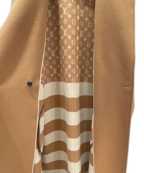 LOUIS VUITTON（ルイ ヴィトン）LOUIS VUITTON (ルイ ヴィトン) ベルテッドロングノーカラーコート キャメル サイズ:38の古着・服飾アイテム