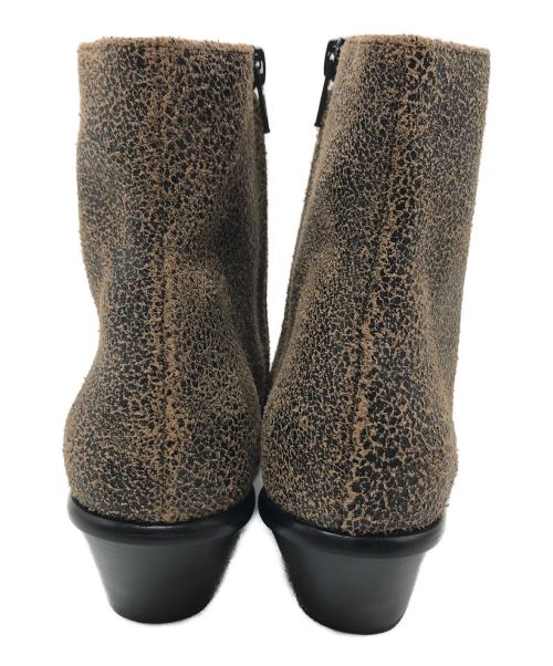 UNTISHOLD（アンチショルド）UNTISHOLD (アンチショルド) スクエアトゥーショートブーツ ブラウン サイズ:36の古着・服飾アイテム