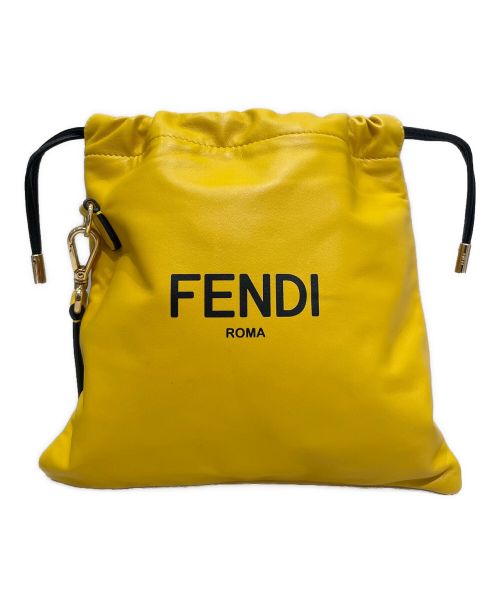 FENDI（フェンディ）FENDI (フェンディ) スリムクラッチ スモールショルダーバッグ イエローの古着・服飾アイテム