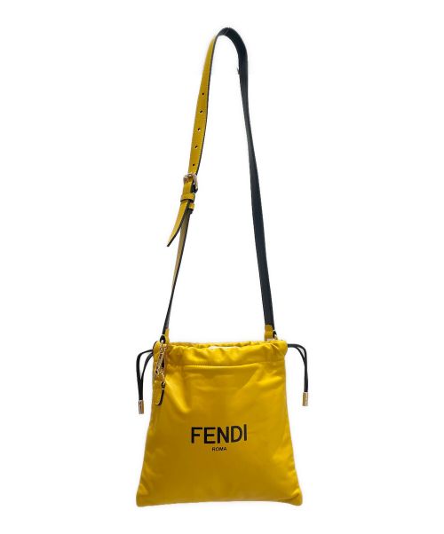 FENDI（フェンディ）FENDI (フェンディ) スリムクラッチ スモールショルダーバッグ イエローの古着・服飾アイテム