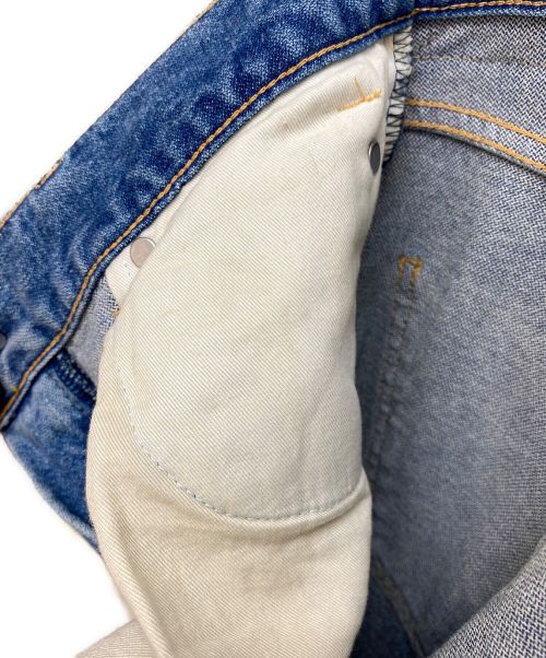 CELINE（セリーヌ）CELINE (セリーヌ) ブロークンツイルコットンフレアデニムパンツ インディゴ サイズ:28の古着・服飾アイテム