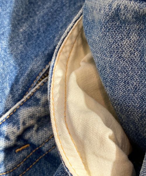CELINE（セリーヌ）CELINE (セリーヌ) ブロークンツイルコットンフレアデニムパンツ インディゴ サイズ:28の古着・服飾アイテム