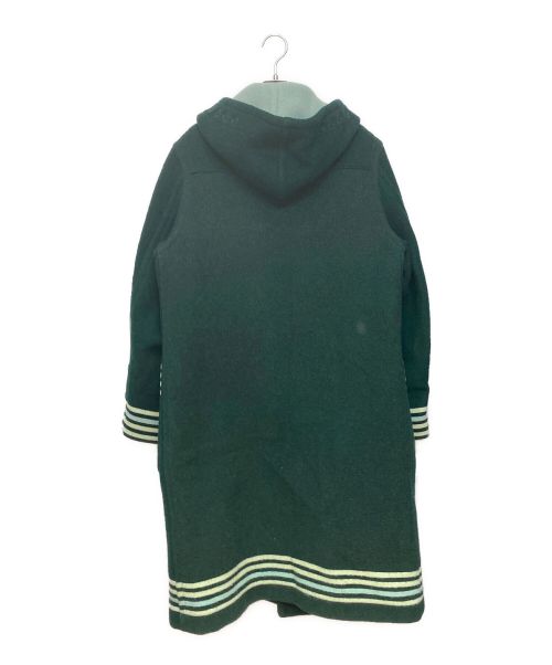BURBERRY LONDON ENGLAND（バーバリー ロンドン イングランド）BURBERRY LONDON ENGLAND (バーバリー ロンドン イングランド) Double-faced Wool Stripe Detail Duffle Coat グリーン サイズ:44の古着・服飾アイテム