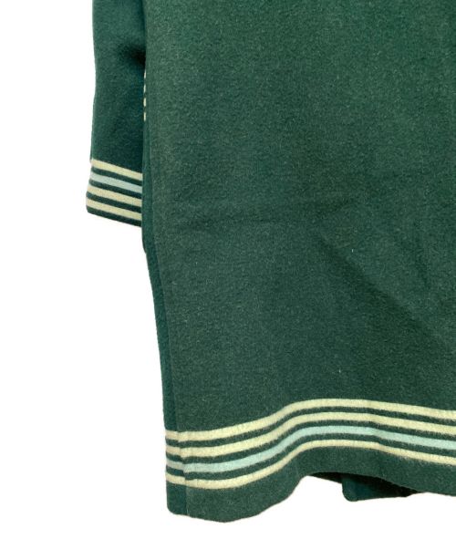 BURBERRY LONDON ENGLAND（バーバリー ロンドン イングランド）BURBERRY LONDON ENGLAND (バーバリー ロンドン イングランド) Double-faced Wool Stripe Detail Duffle Coat グリーン サイズ:44の古着・服飾アイテム