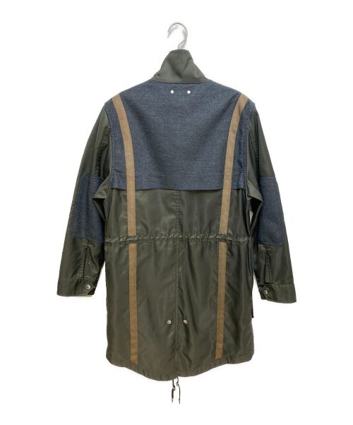 LOUIS VUITTON（ルイ ヴィトン）LOUIS VUITTON (ルイ ヴィトン) 異素材切替モッズコート オリーブ×グレー サイズ:46の古着・服飾アイテム