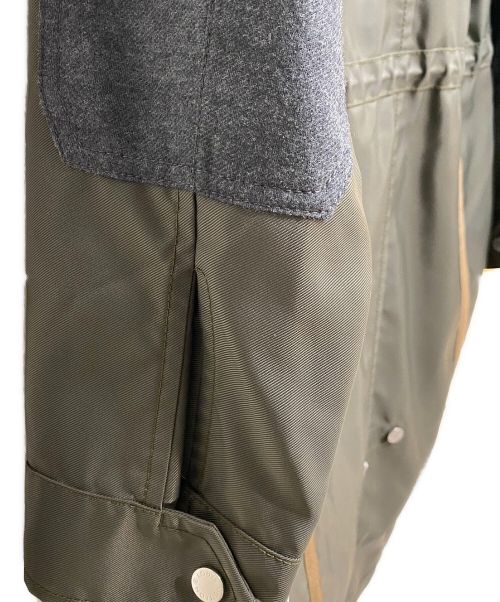LOUIS VUITTON（ルイ ヴィトン）LOUIS VUITTON (ルイ ヴィトン) 異素材切替モッズコート オリーブ×グレー サイズ:46の古着・服飾アイテム