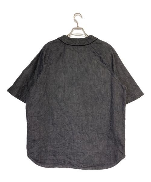 LOUIS VUITTON（ルイ ヴィトン）LOUIS VUITTON (ルイ ヴィトン) エンボスモノグラムベースボールシャツ インディゴ サイズ:Lの古着・服飾アイテム