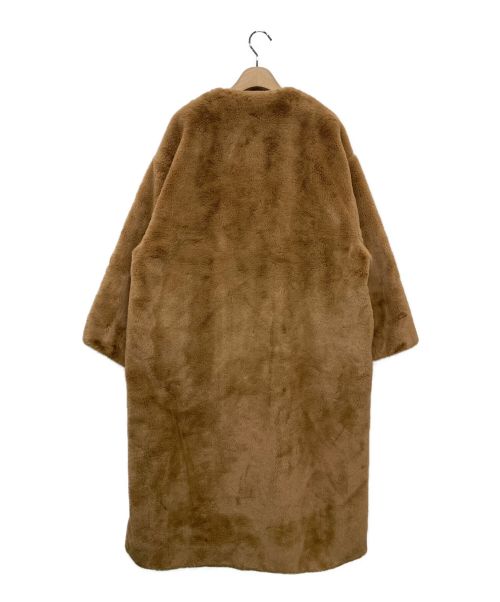 CLANE（クラネ）CLANE (クラネ) ノーカラーリコファーコート キャメル サイズ:1の古着・服飾アイテム