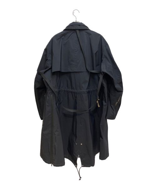 ACRONYM（アクロニウム）ACRONYM × sacai (アクロニウム×サカイ) トレンチコート ブラック サイズ:XLの古着・服飾アイテム