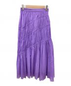 Mystradaマイストラーダ）の古着「シャーリングボイルスカート」｜パープル