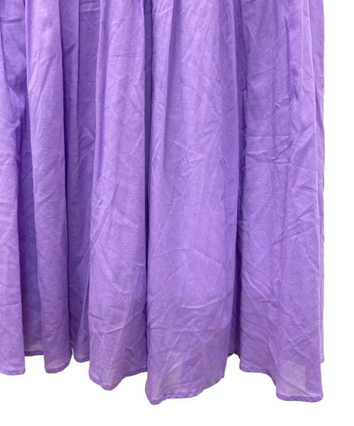 Mystrada（マイストラーダ）Mystrada (マイストラーダ) シャーリングボイルスカート パープル サイズ:38の古着・服飾アイテム