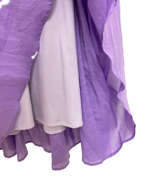 Mystrada（マイストラーダ）Mystrada (マイストラーダ) シャーリングボイルスカート パープル サイズ:38の古着・服飾アイテム